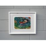 IAN DUNLOP (Contemporary Cornish artist) A framed limited edition print "Trawler",