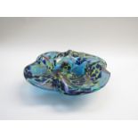 Murano style studio bowl of biomorphic shape.