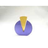 An American Lucite sculpture by Michael George in amethyst and yellow colours. 22.