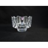 An Orresfors clear glass bowl, etched marks to base and No LH14384-321, 9.5cm high x 13.