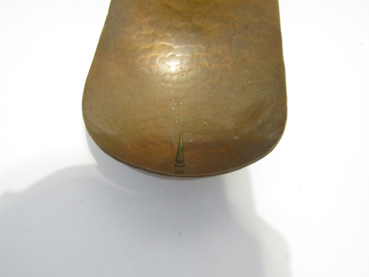 A 1960's planished copper wall candle sconce of tear form. - Image 2 of 3