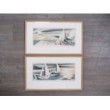 FRITZ NEUMANN (German 1928-2014 Known as 'RIC') A pair of framed and glazed aquatints,
