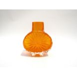 A Whitefriars model 9676 Sunburst vase in Tangerine, designed by Geoffrey Baxter 15.