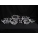 13 Pieces of Dartington glass dishes of various designs (including Daisy)