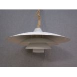 A Danish five tiered 'Form Light' ceiling pendant in white