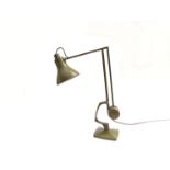 A Hadrill Horsmann desk lamp in olive green colour,