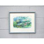 MARJORIE ARNFIELD (XX) A framed watercolour titled "Japanese Watergarden,