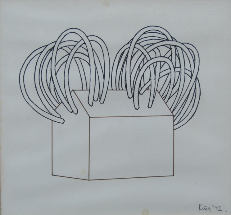DAVE KING (b.1946) Untitled 1193, ink on paper, signed 'King '92', 25. - Image 2 of 5