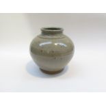 Attributed to Bernard Forrester - An ash glazed globular vase,