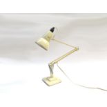 A Herbert Terry angle poise desk lamp in cream,