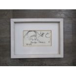 JULIAN DYSON (1936-2003) A framed original drawing titled "Border Skirmish", signed and dated 1998,