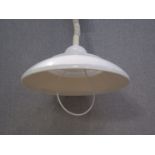 A Danish OKC white metal and perspex ceiling light