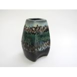 A Dumler & Breiden "Fat Lava" vase in green and turquoise colours. Marks to base and No.