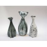 Richard and Sue Parkinson: Thee sgraffito decorated figures of cats,