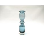 A Nanny Still Pompadour vase for Riihimaki in midnight blue glass.