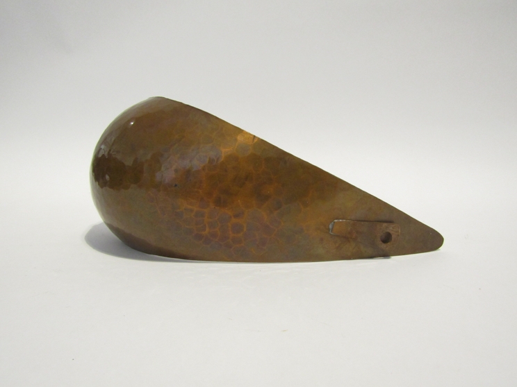 A 1960's planished copper wall candle sconce of tear form. - Image 3 of 3