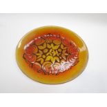 A Poole Pottery Aegean orange ground meat plate,