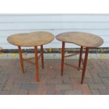 A pair pf laminated ply tables,