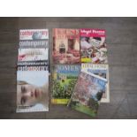 Collections of vintage magazines including 1950's ideal home, Homes and Gardens, House and Garden,