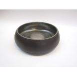 A Terence conran ceramic bowl in brown and silvered glazes 27cm diameter x 9cm high