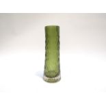 A Whitefriars model 9834 Icicle vase in sage green, designed by Geoffery Baxter 20.