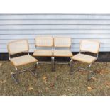 A set of four 1970's dining table chairs,