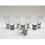 A set of four Holmegaard "Canada" grey range cocktail glasses by Per Lutken, 9cm tall,