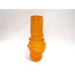 A Whitefriars model 9680 Hooped vase in Tangerine,