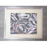 CLIFFORD WYNDHAM (XX) An abstract pastel on paper, framed not glazed, label verso,