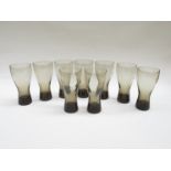 A group of nine Holmegaard "Canada" range glasses by Per Lutken.