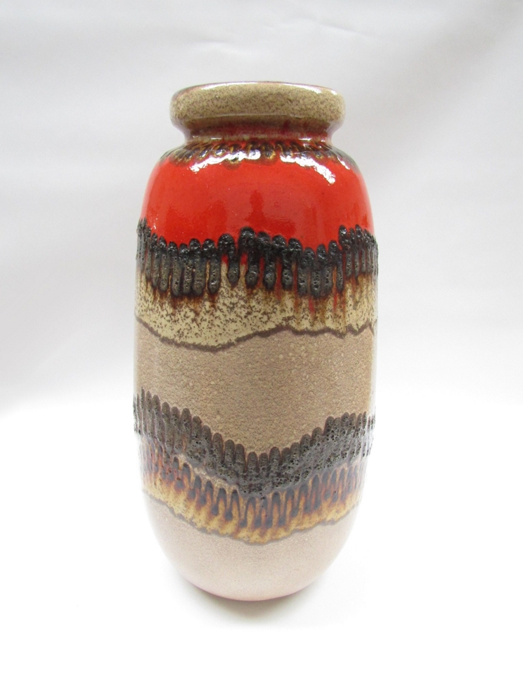 A Scheurich West German Pottery floor vase - orange, - Image 2 of 3