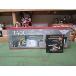 A boxed FG Flight T4OC radio controlled helicopter and Heng Long Opal mini infrared controller