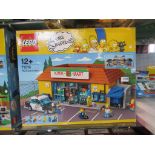 A box Lego set 71016 The Simpsons Kwik-E-Mart (contents loose bagged,
