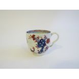 A Lowestoft porcelain Imari coloured "Two Bird" pattern coffee cup