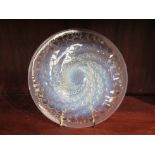 A Lalique "Volutes" pattern glass plate. Acid etched mark R.