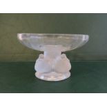 A Lalique "Nougent" bird glass dish/bowl