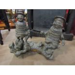 A Chinese root carving of two gentlemen,