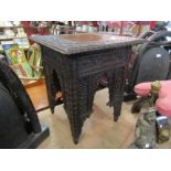 A 19th Century Middle-Eastern ornately carved Moorish table.
