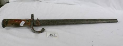 An old bayonet, 49 cm, blade 33.5 cm.