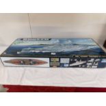 A Trumpeter 1/200 scale USS Arizona BB-39 1941 model kit (Deck painted,