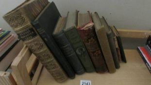 A quantity of old books.