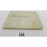 An autograph with 1946/47 cricket related signatures including Hammond, Woolley,