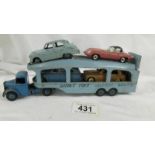 A Dinky Bedford transporter with 4 cars.