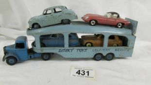 A Dinky Bedford transporter with 4 cars.