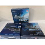 3 HM Hobby Master 1/72 scale model aircraft (previously on display so may be dusty)