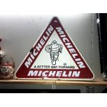 A Michelin enamel sign.
