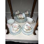 A Royal Imperial floral bone china tea set.