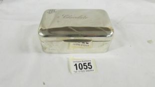 A hall marked silver (Chester 1912) chocolate table box (Colin Hewer).