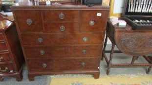 An unusual 19th century mahogany chest of drawers.