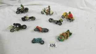 A selection of die cast motorcycles by Britain's etc.